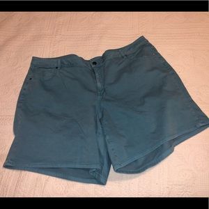 Lane Bryant size 28 Teal Shorts